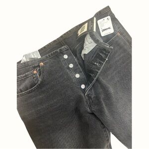 Free People / Levi 501 original Black washed out Jeans